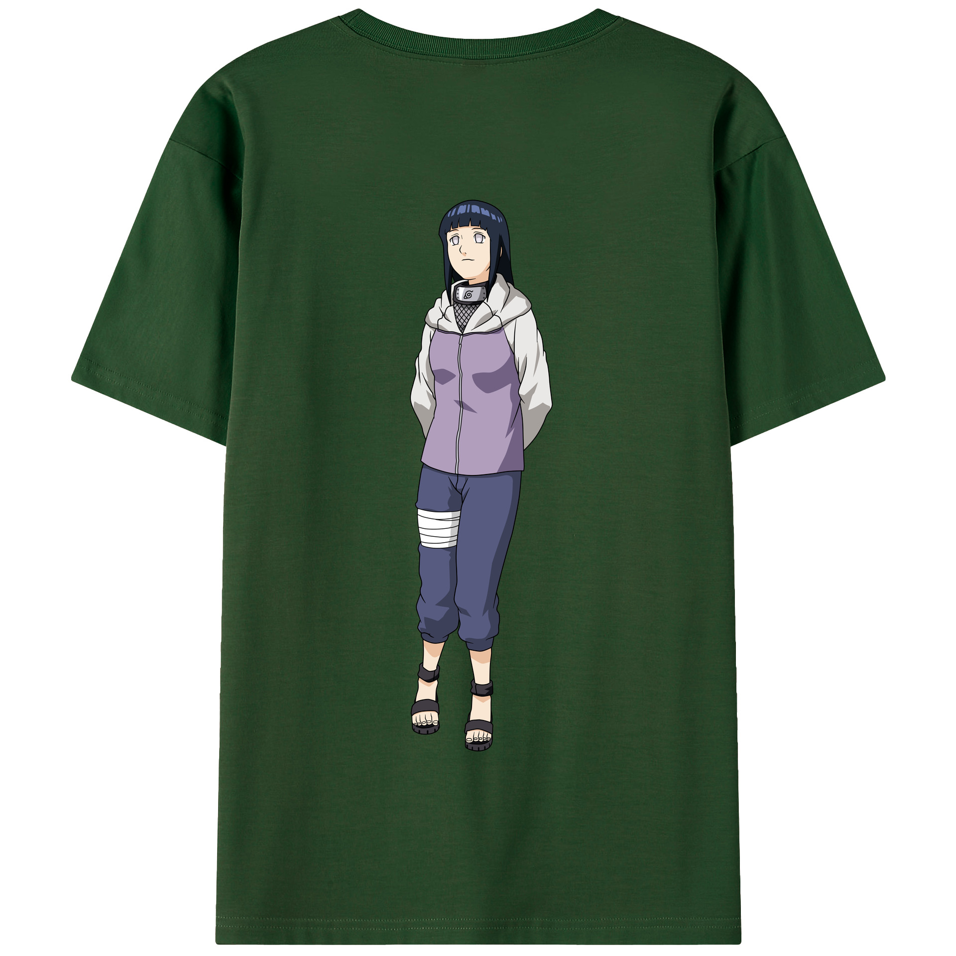 （画像用） NARUTO -ナルト- 日向ヒナタ Hyūga Hinata 綿100％半袖Tシャツ（背面プリント）